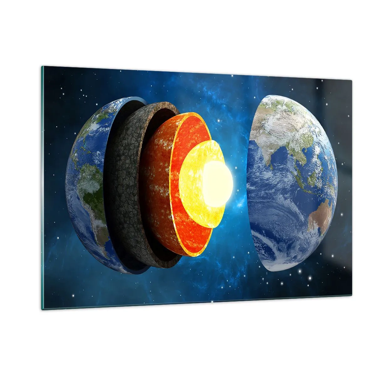 Obraz na skle - Výprava do středu Země - 120x80 cm