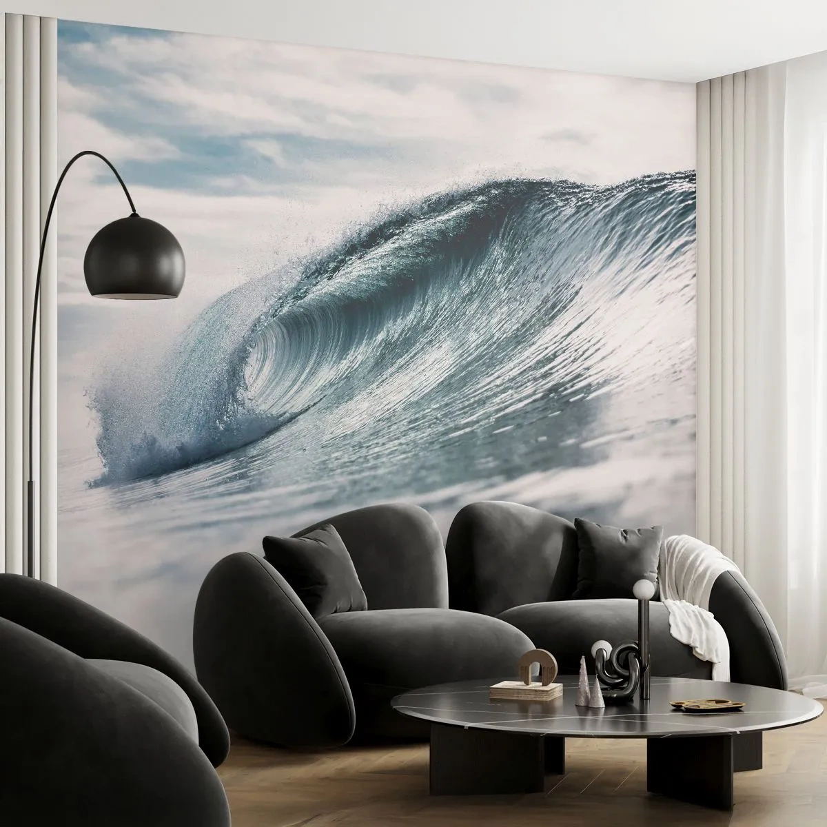 Fototapeta Premium Canvas - Vodní špička - Mořská vlna, Moře, Oceán - 200x140 cm