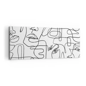 Obraz na plátně - Ve spletených emocích - 100x40 cm