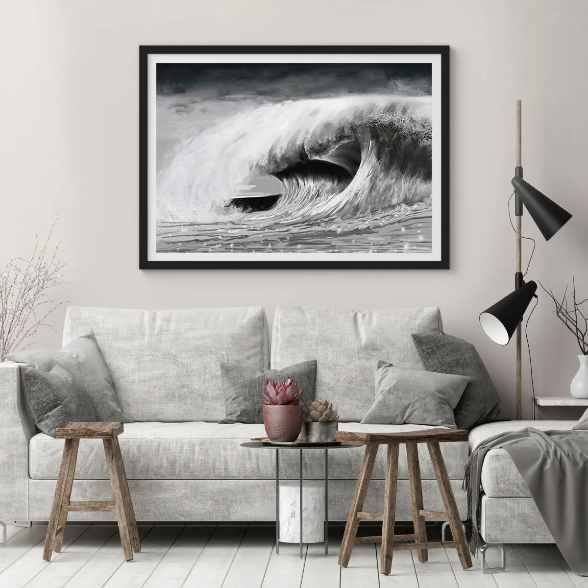 Plakát v černém rámu - Hněv oceánu - 40x30 cm