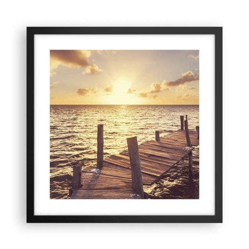 Plakát v černém rámu - Zlatá země laskavosti - 40x40 cm