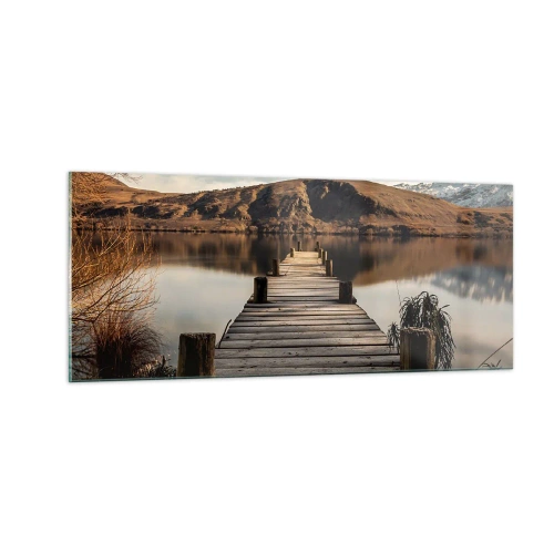 Obraz na skle - Krajina v tichu - 100x40 cm