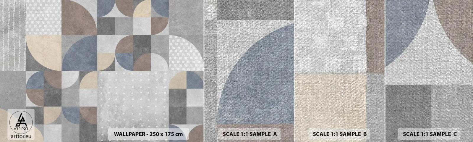 Vzor Fototapety Premium Canvas - Keramická fantazie - Abstrakce, Kus, Geometrický Vzor - 100x30 cm