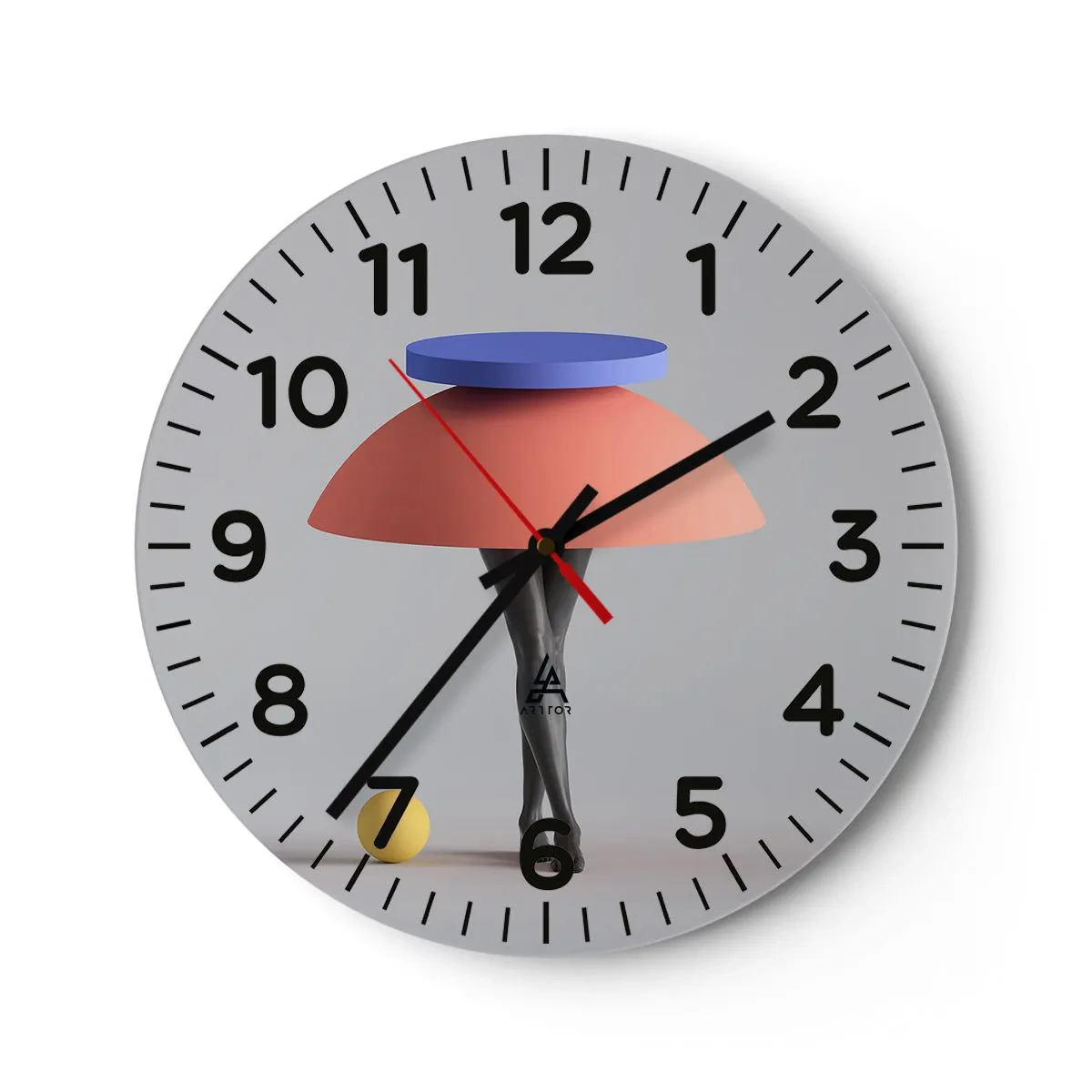 Nástěnné hodiny - Surrealistická kompozice - 30x30 cm