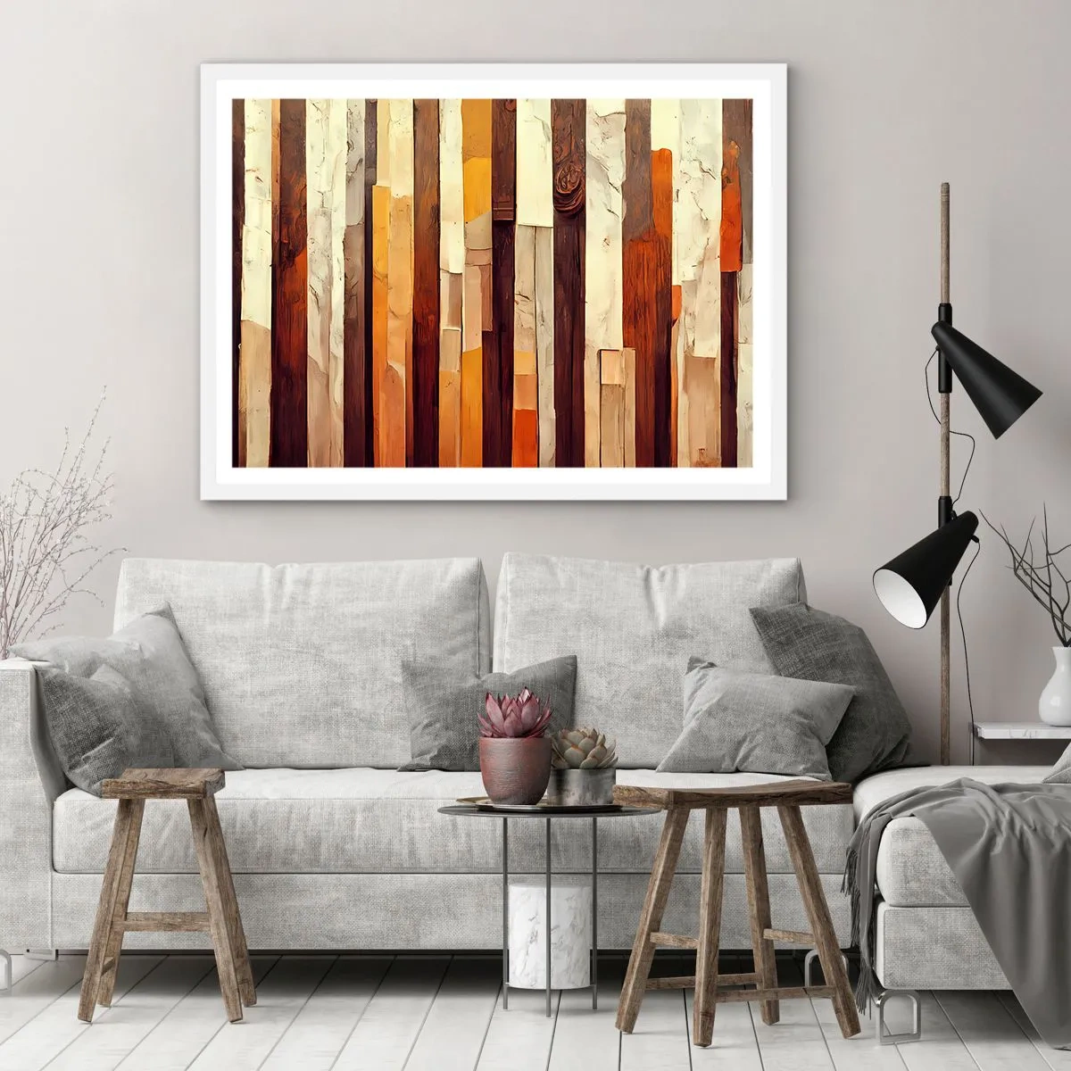 Plakát v bílém rámu - Hymna lesních stromů - 91x61 cm