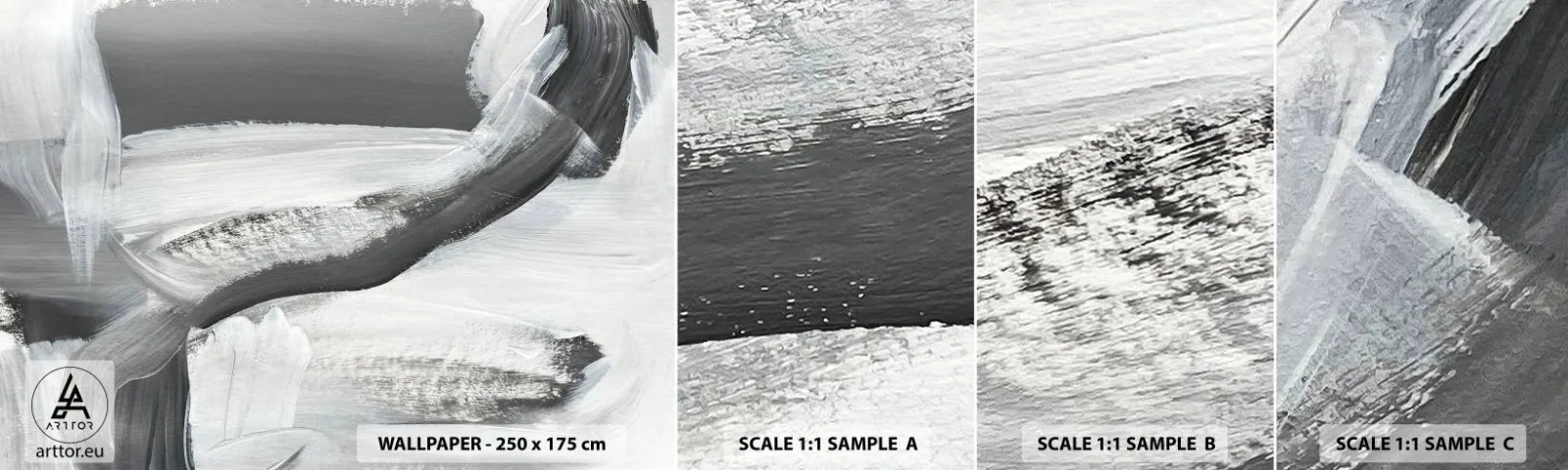 Vzor Fototapety Samolepicí Deluxe Sticker - Pevným pohybem - Kus, Malovat, Mazance - 100x30 cm