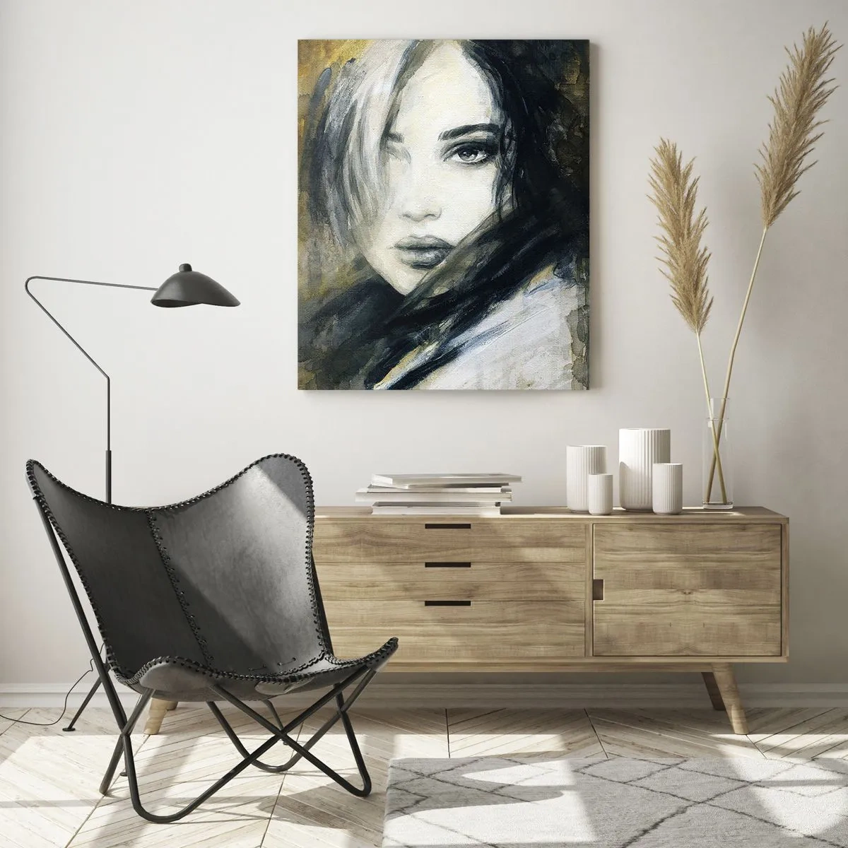 Obraz na skle - více nevinná nebo smyslná? - 50x70 cm