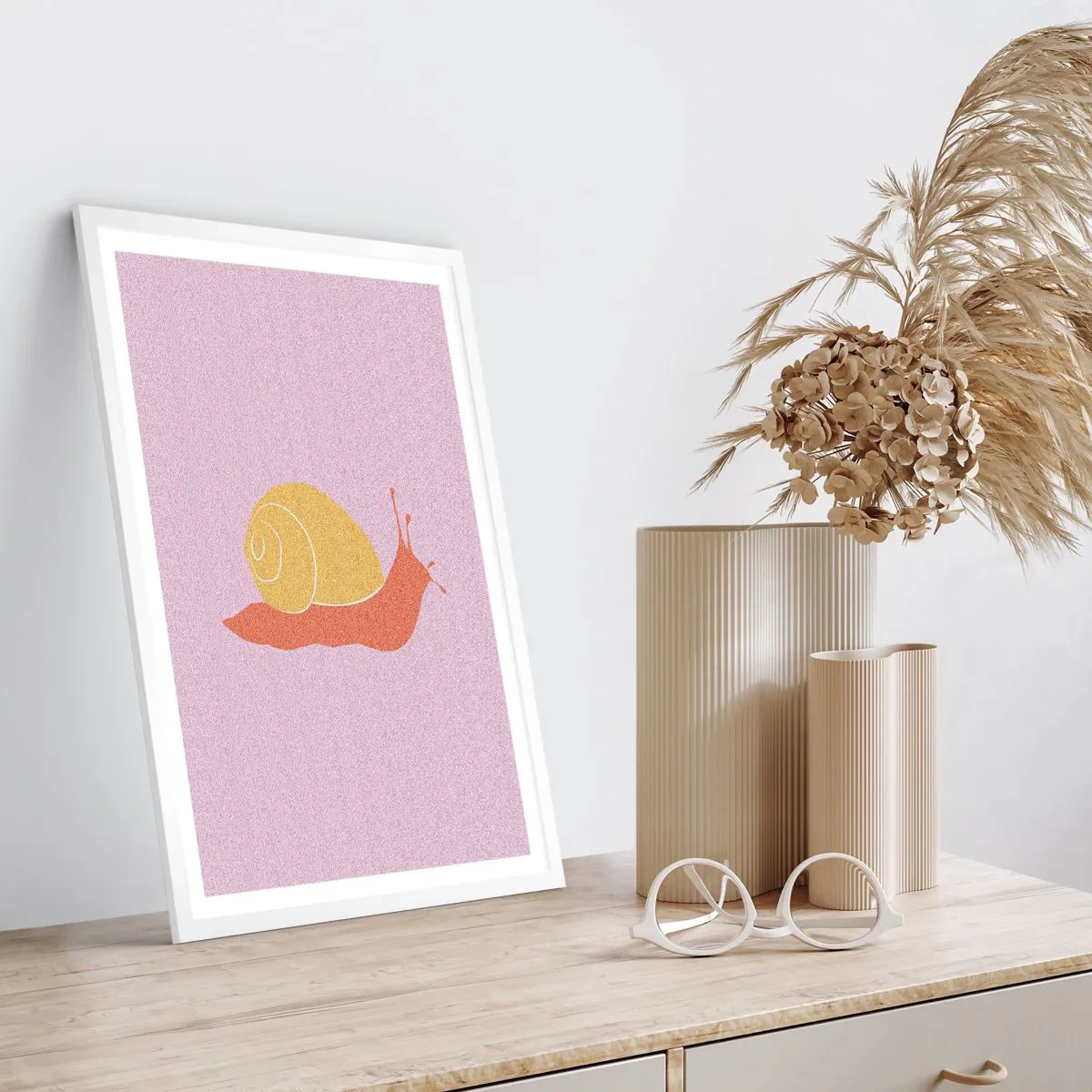 Plakát v bílém rámu - Není kam spěchat - 50x70 cm