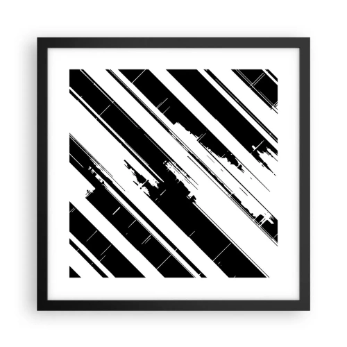 Plakát v černém rámu - Intenzivní a dynamická kompozice - 40x40 cm