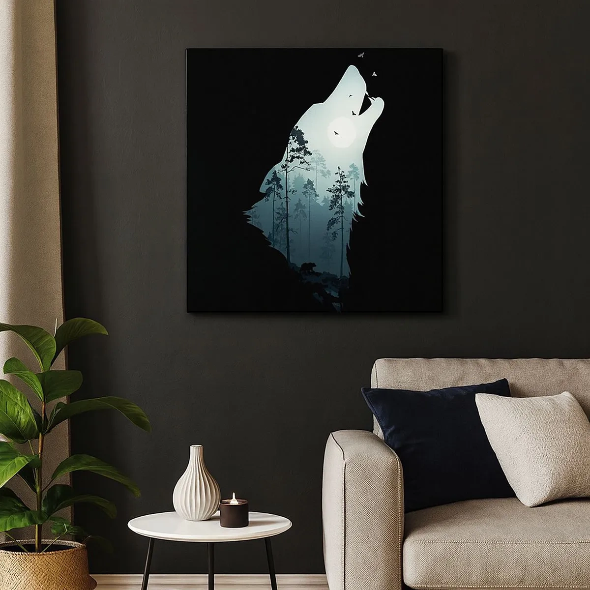 Obraz na plátně - Hlas lesní noci - 30x30 cm