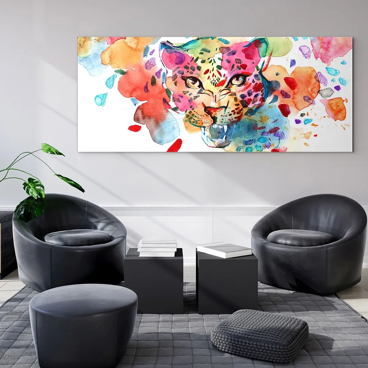 Obraz na skle - Kráska a zvíře - 100x40 cm