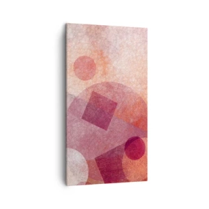 Obraz na plátně - Geometrické proměny v růžové - 45x80 cm