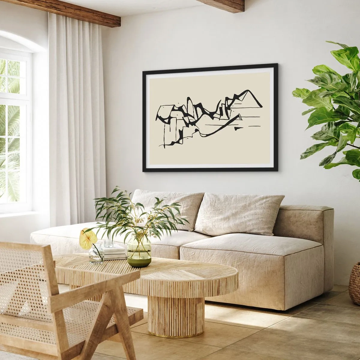 Plakát v černém rámu - Možná krajina - 100x70 cm