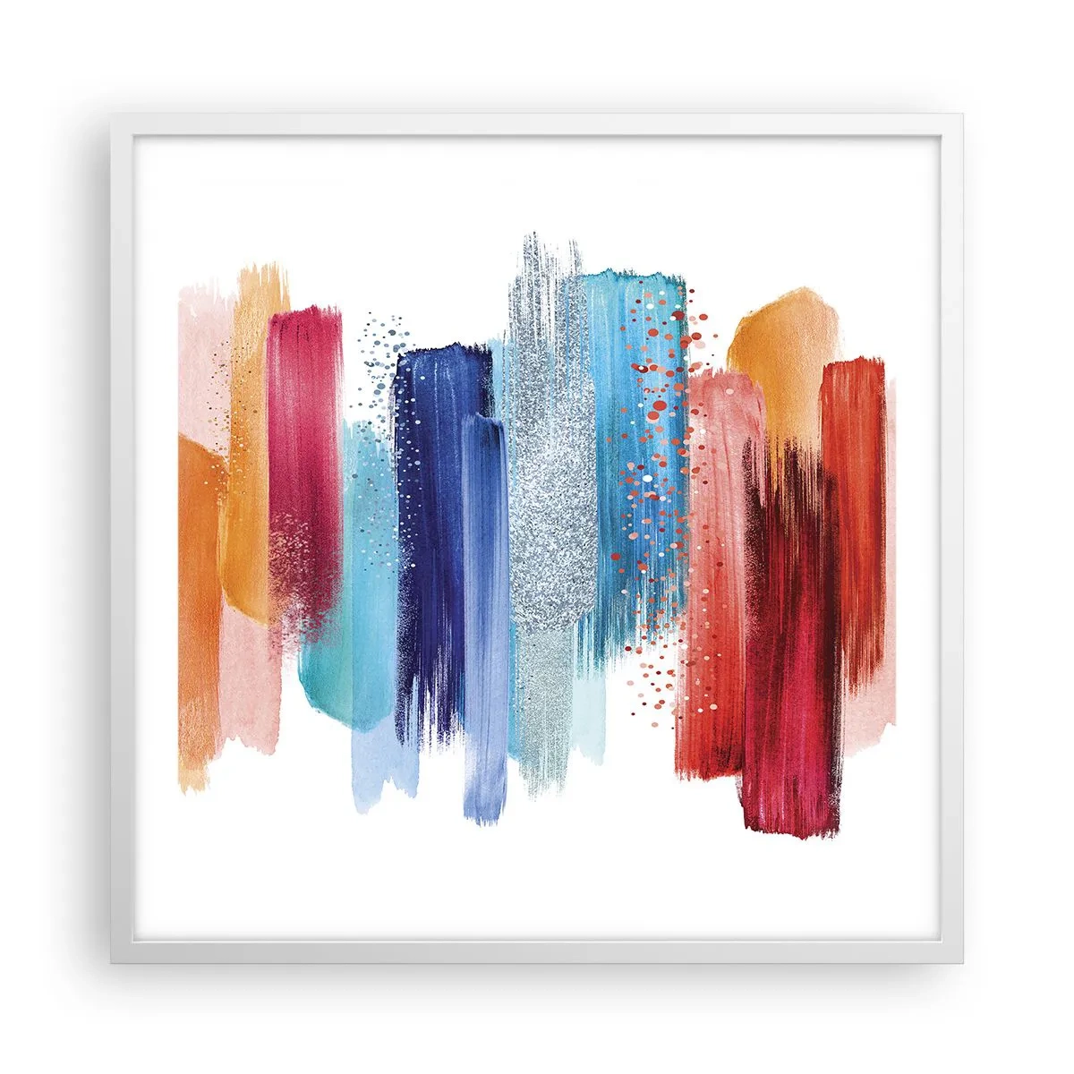 Plakát v bílém rámu - Nahoru a dolů  - 60x60 cm