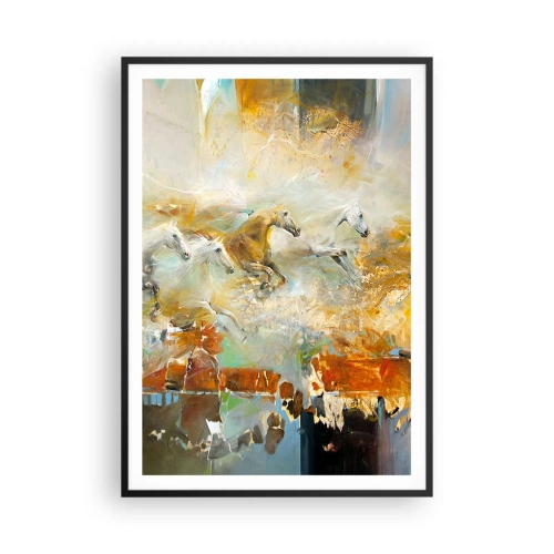 Plakát v černém rámu - Cválá světlem - 70x100 cm