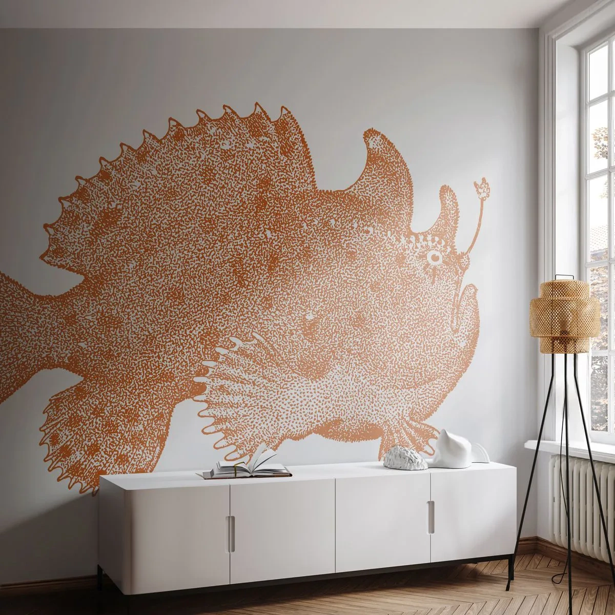 Fototapeta Premium Sand - A nakonec ryba - Mořská ryba, Oceán, Pobřeží - 100x70 cm