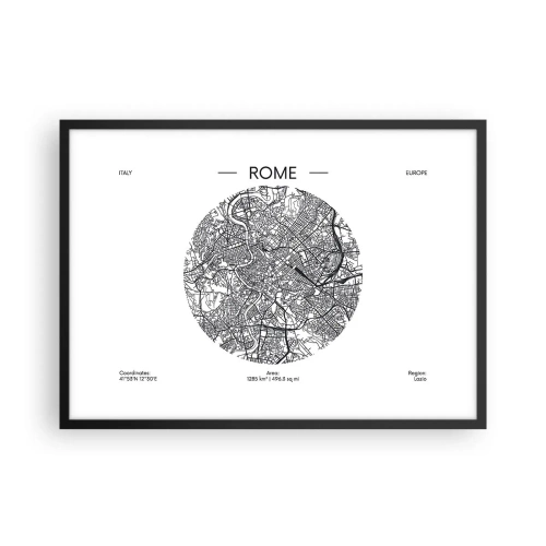 Plakát v černém rámu - Anatomie Říma - 70x50 cm