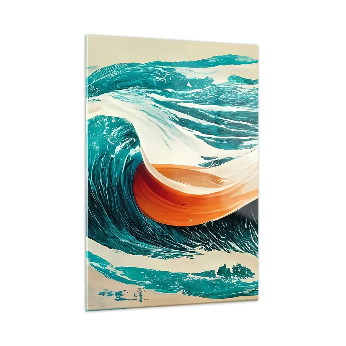Obraz na skle - Surfařův sen - 50x70 cm