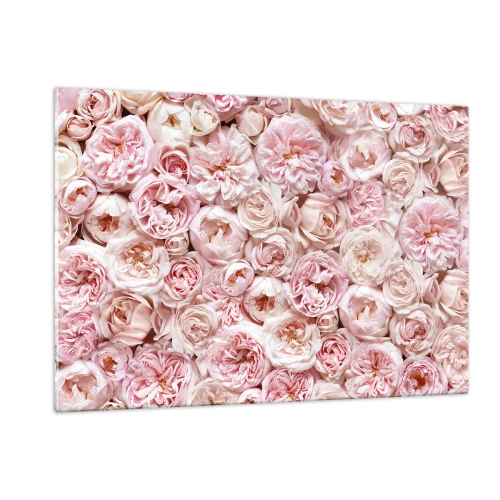 Obraz na skle - Vydlážděná růžemi - 120x80 cm
