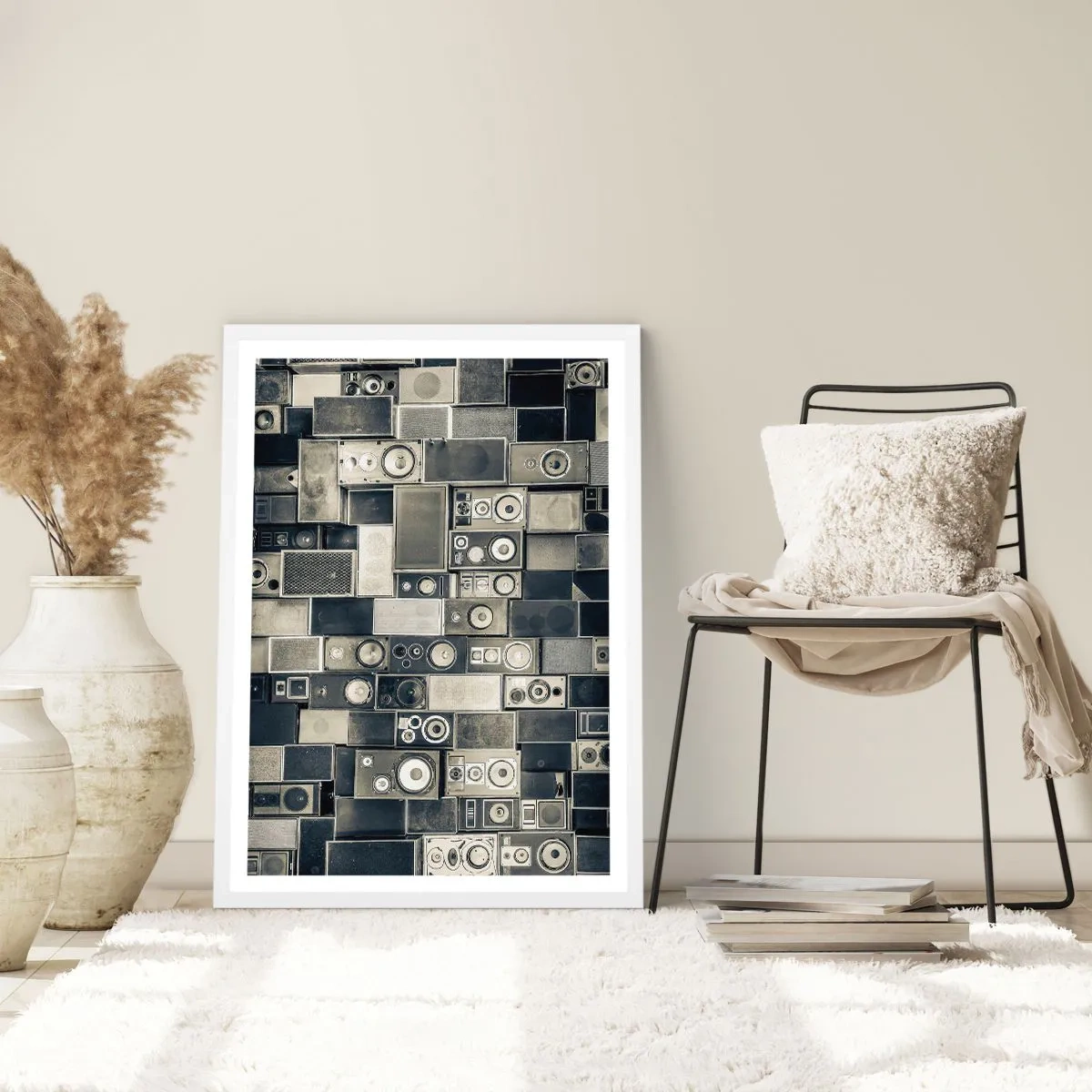 Plakát v bílém rámu - A vše je v pořádku - 40x50 cm
