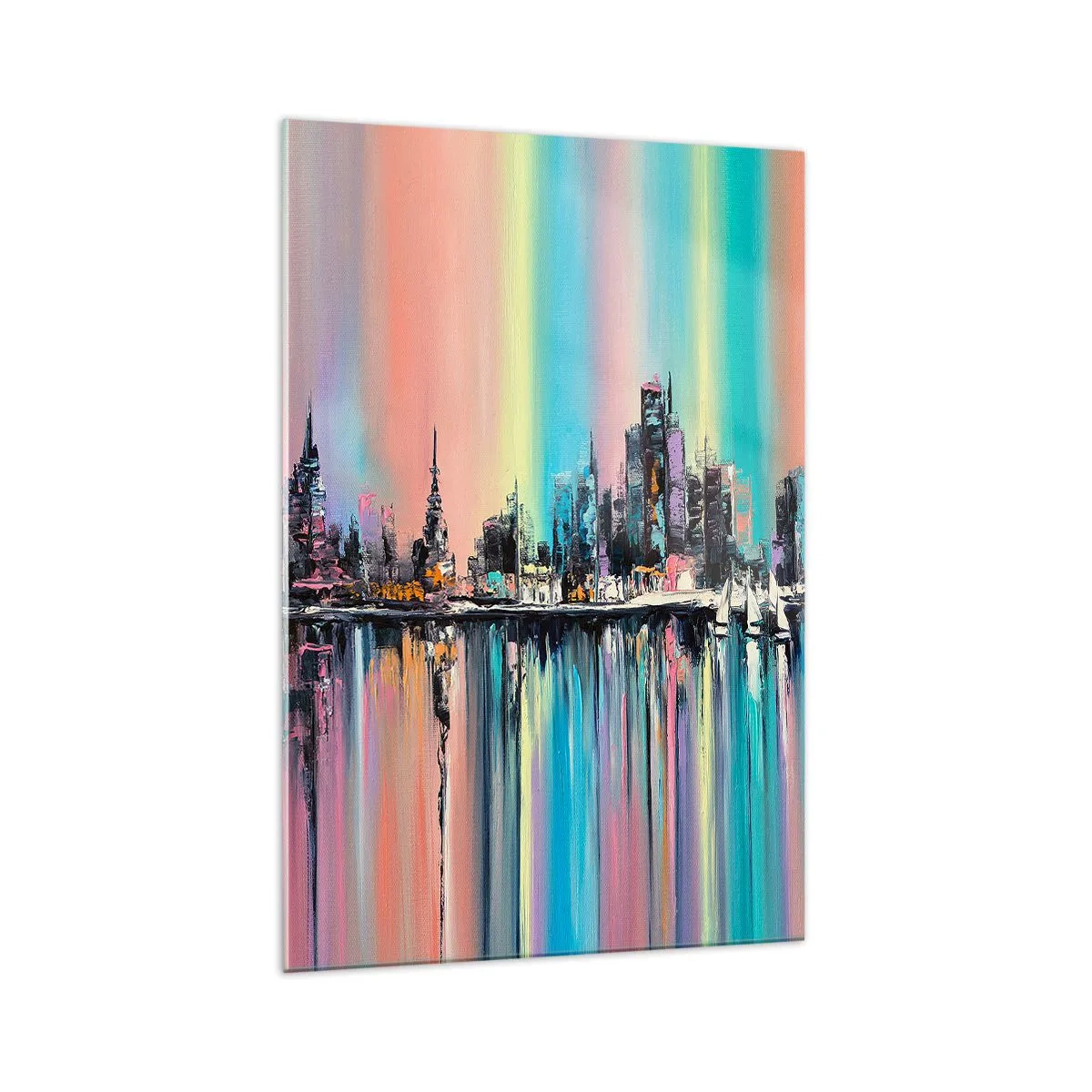 Obraz na skle - Noční proud světla - 70x100 cm