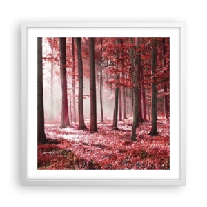 Plakát v bílém rámu - Červená je stejně krásná - 50x50 cm