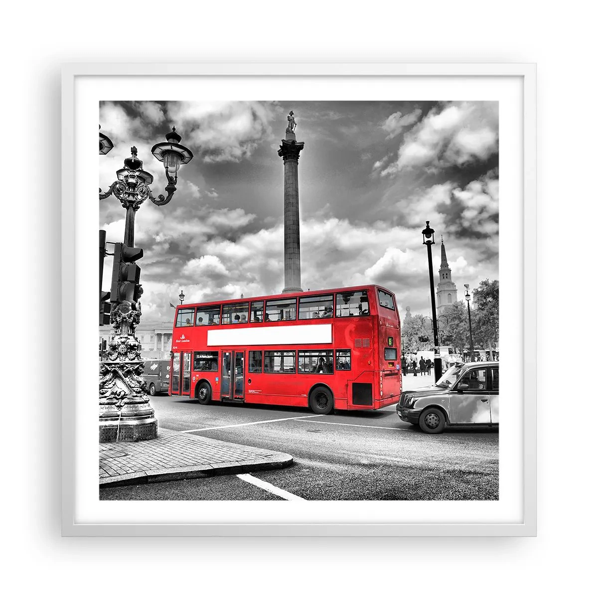 Plakát v bílém rámu - Skutečné krevní řečiště města - 60x60 cm