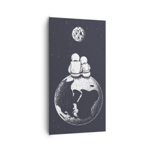 Obraz na plátně - Vesmírná love story - 65x120 cm