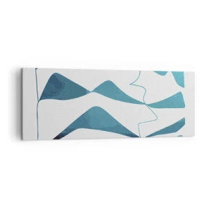 Obraz na plátně - Abstrakce: tyrkysový vztah - 140x50 cm