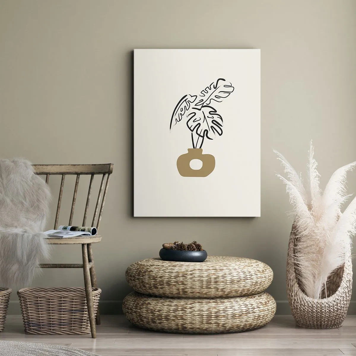 Obraz na plátně - Monstera – ozdoba pro domácnost - 45x80 cm