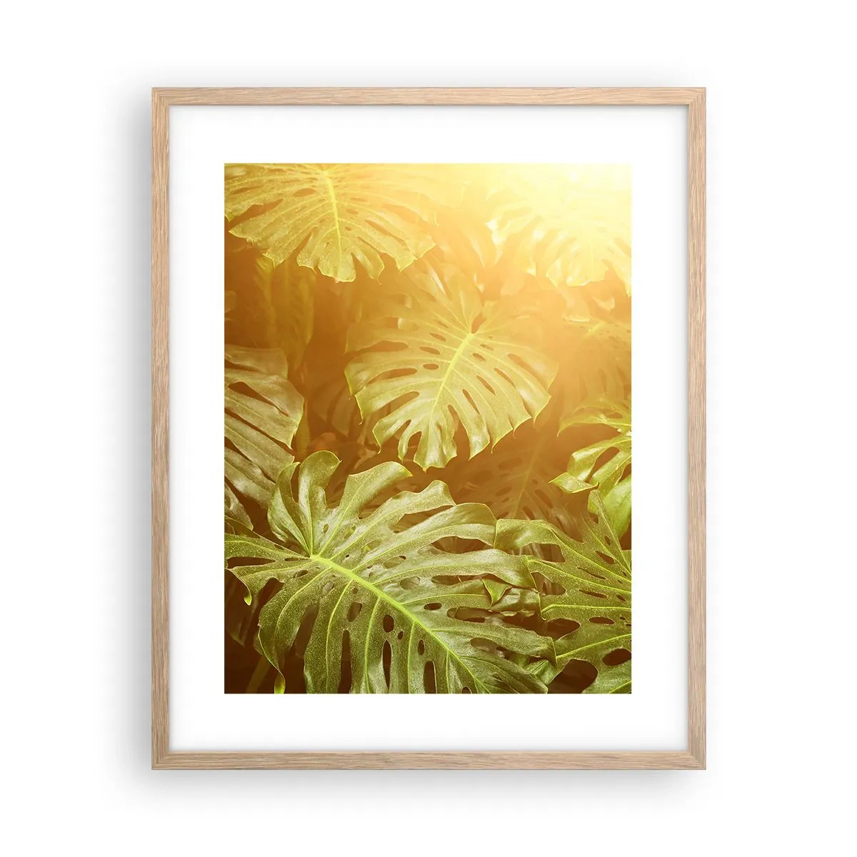 Plakát v rámu světlý dub - Vstoupit do zeleně… - 40x50 cm