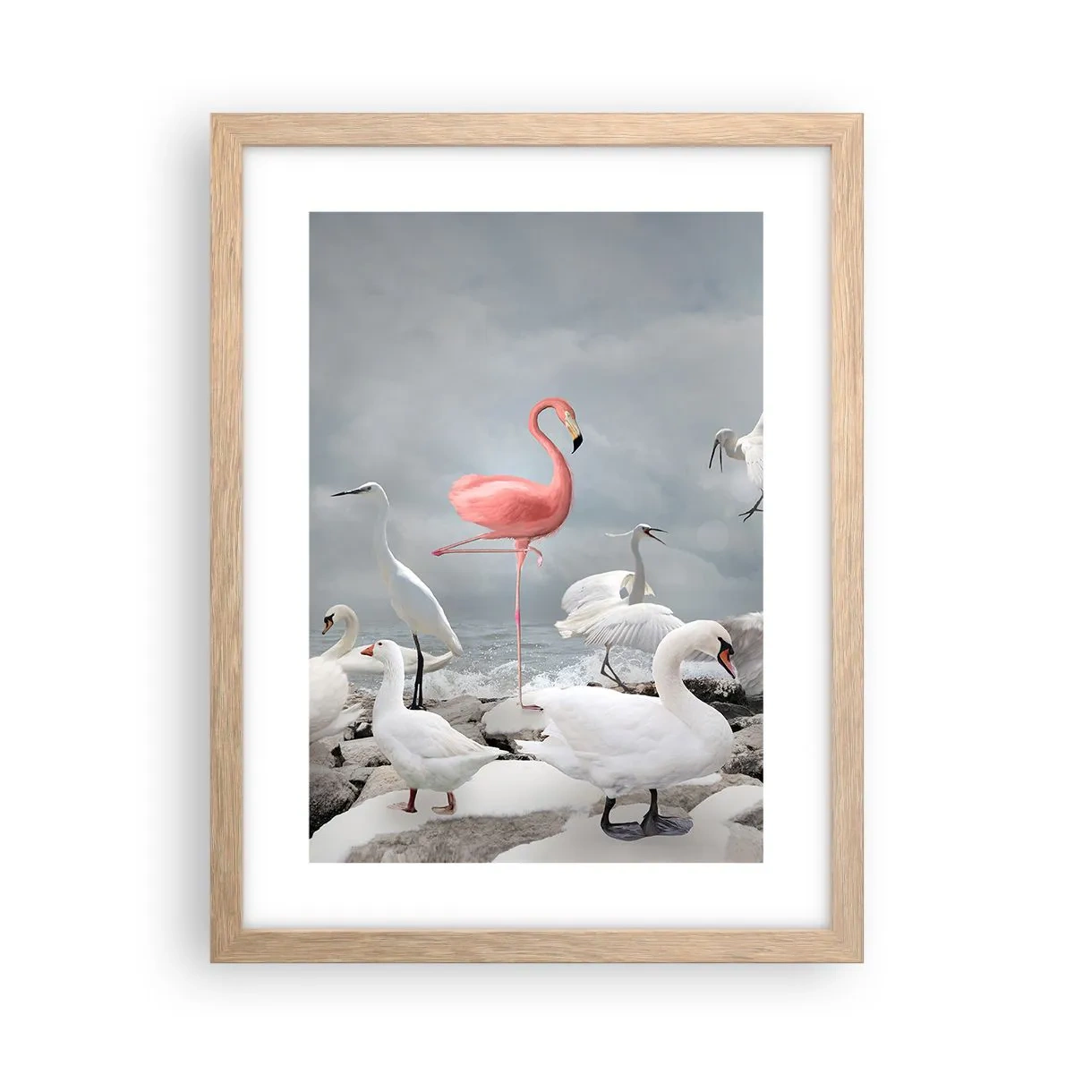 Plakát v rámu světlý dub - Kde jsem se tu vzal? - 30x40 cm