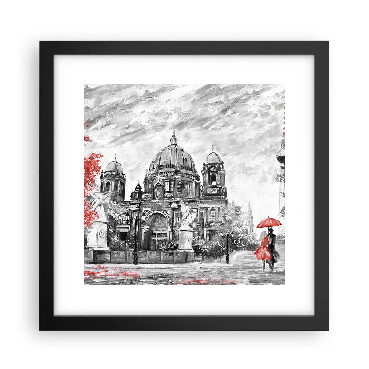 Plakát v černém rámu - Berlínské setkání - 30x30 cm