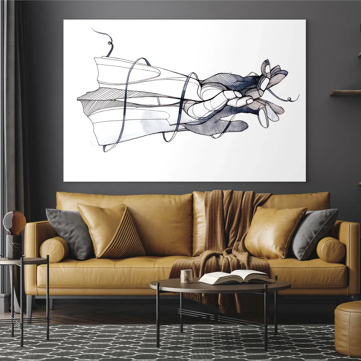 Obraz na skle - Studie o dotyku - 120x80 cm