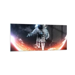 Obraz na skle - Mohu zůstat ještě chvilku? - 120x50 cm