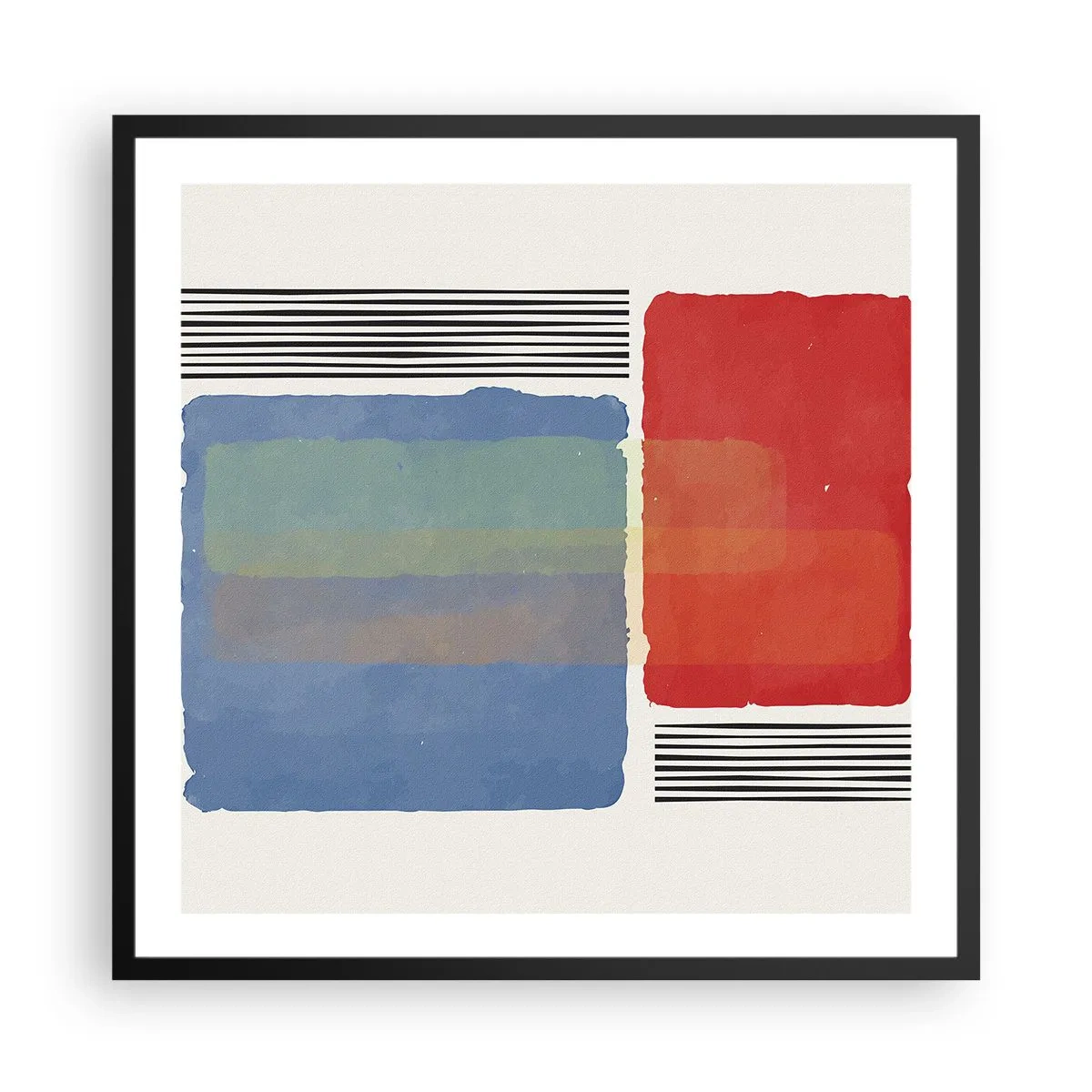 Plakát v černém rámu - Duch a písmeno geometrie - 60x60 cm