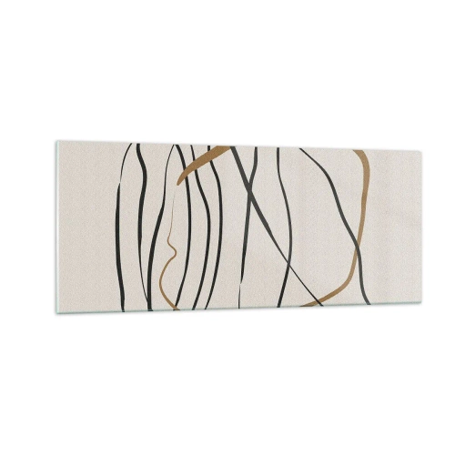 Obraz na skle - Kompozice – tanec ve smyčce - 100x40 cm