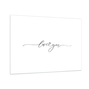 Obraz na skle - Černé na bílém - 100x70 cm