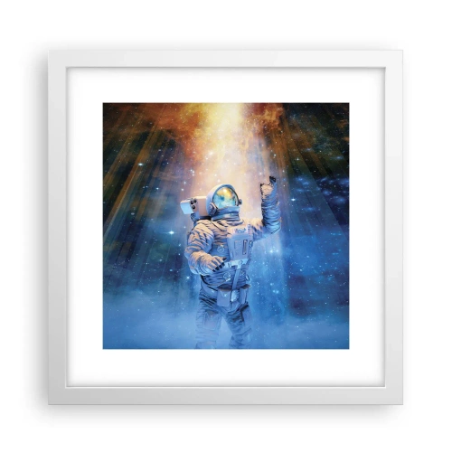 Plakát v bílém rámu - Konečně v cíli - 30x30 cm