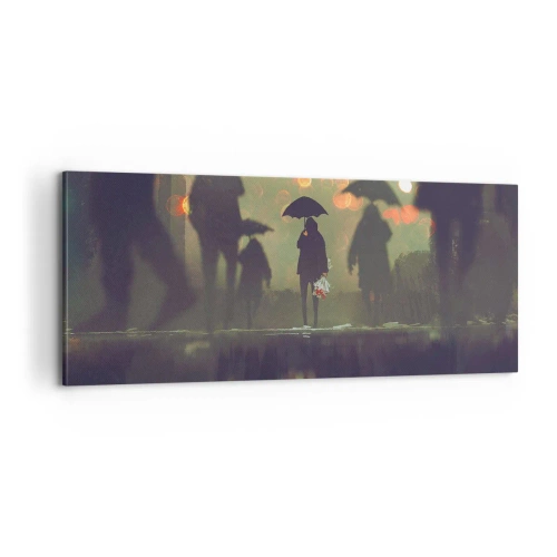 Obraz na plátně - Z perspektivy kapky deště - 100x40 cm