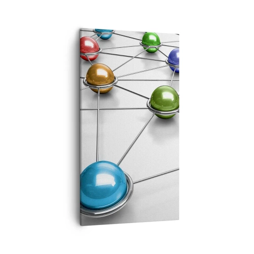 Obraz na plátně - Vesmírná pavučina - 45x80 cm