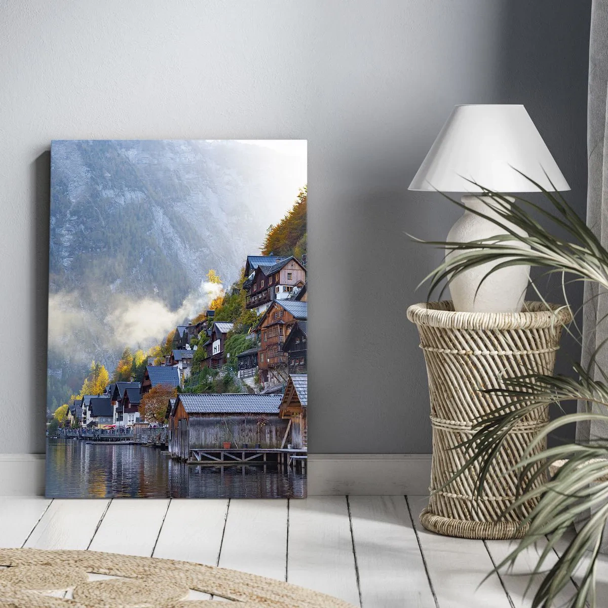 Obraz na plátně - Alpská krajina - 55x100 cm