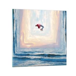 Obraz na skle - Do jiné dimenze - 30x30 cm