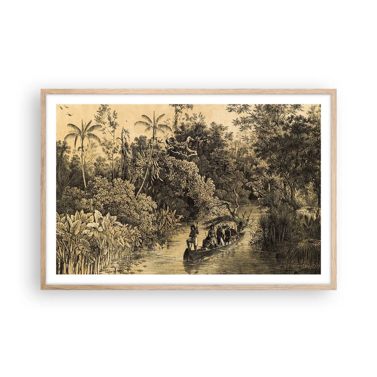 Plakát v rámu světlý dub - Výlet ke zdroji - 91x61 cm