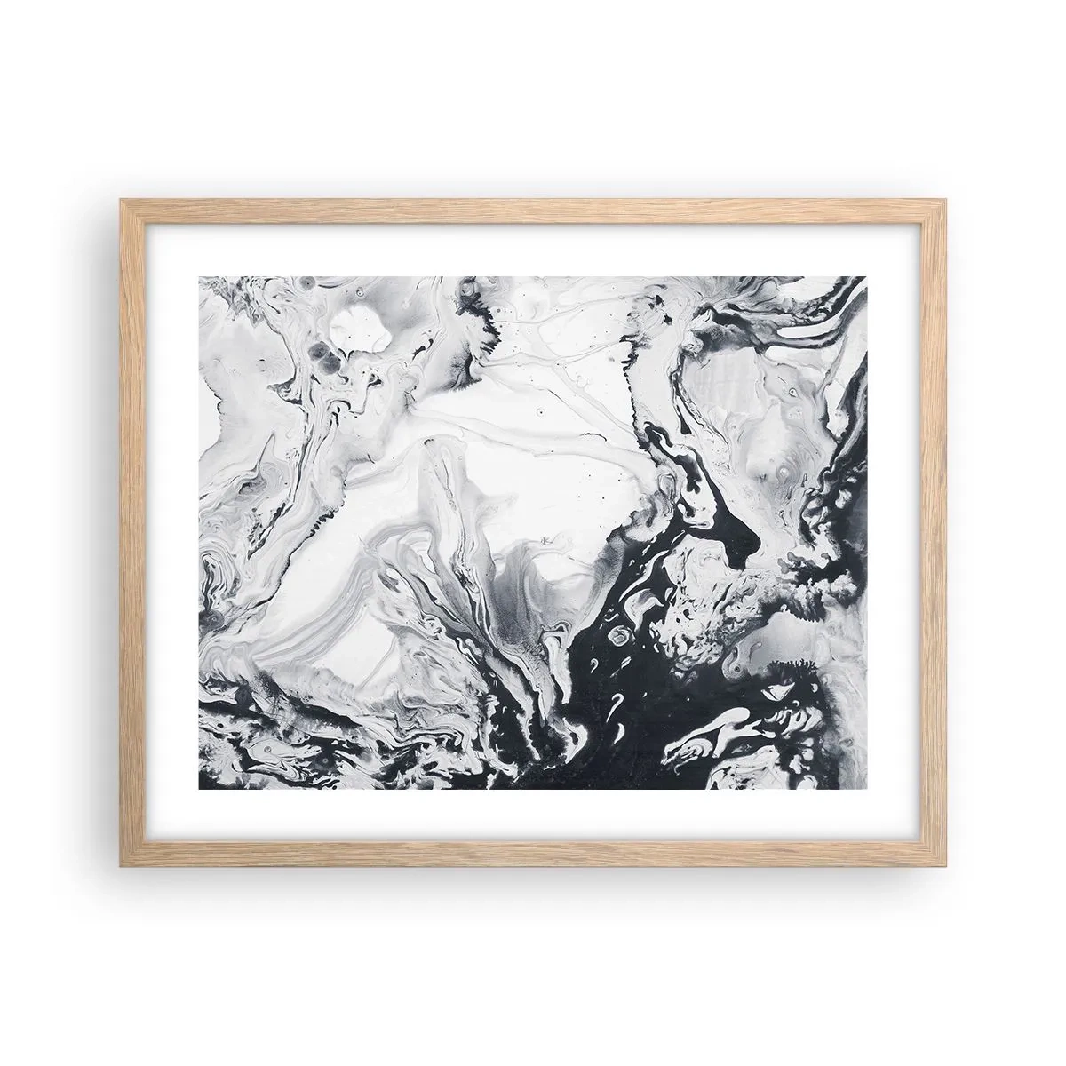 Plakát v rámu světlý dub - Zemské nitro - 50x40 cm