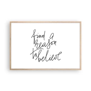 Plakát v rámu světlý dub - Je to možné - 91x61 cm