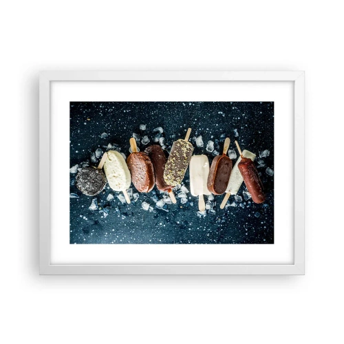 Plakát v bílém rámu - Chuť horkého léta - 40x30 cm