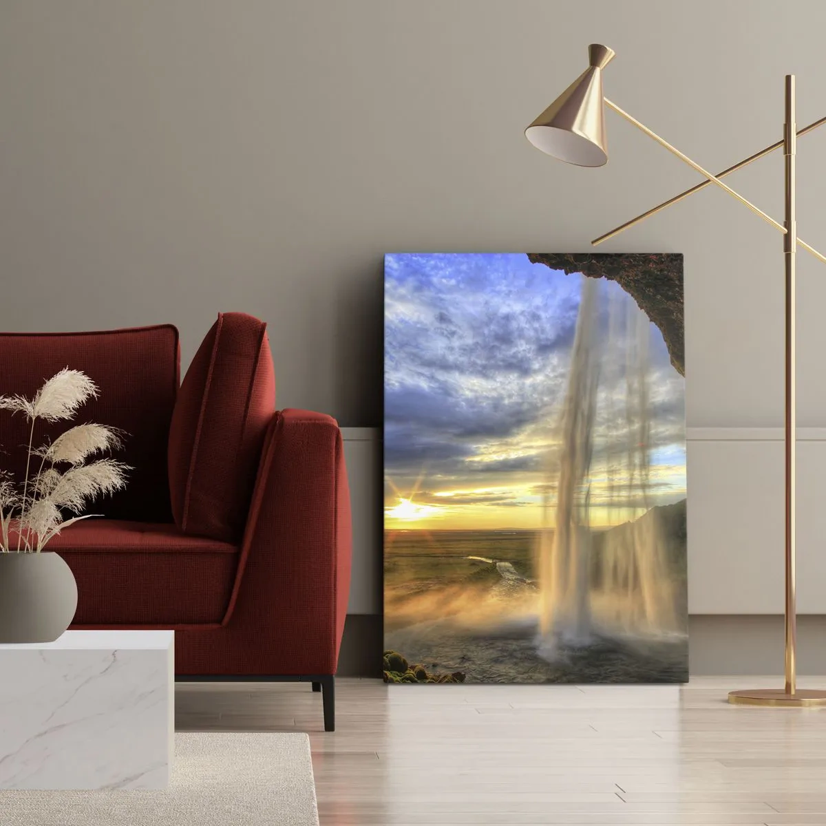 Obraz na plátně - Svět za závojem kapek - 50x70 cm
