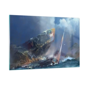 Obraz na skle - Kdo má odvahu, vyhrává - 120x80 cm