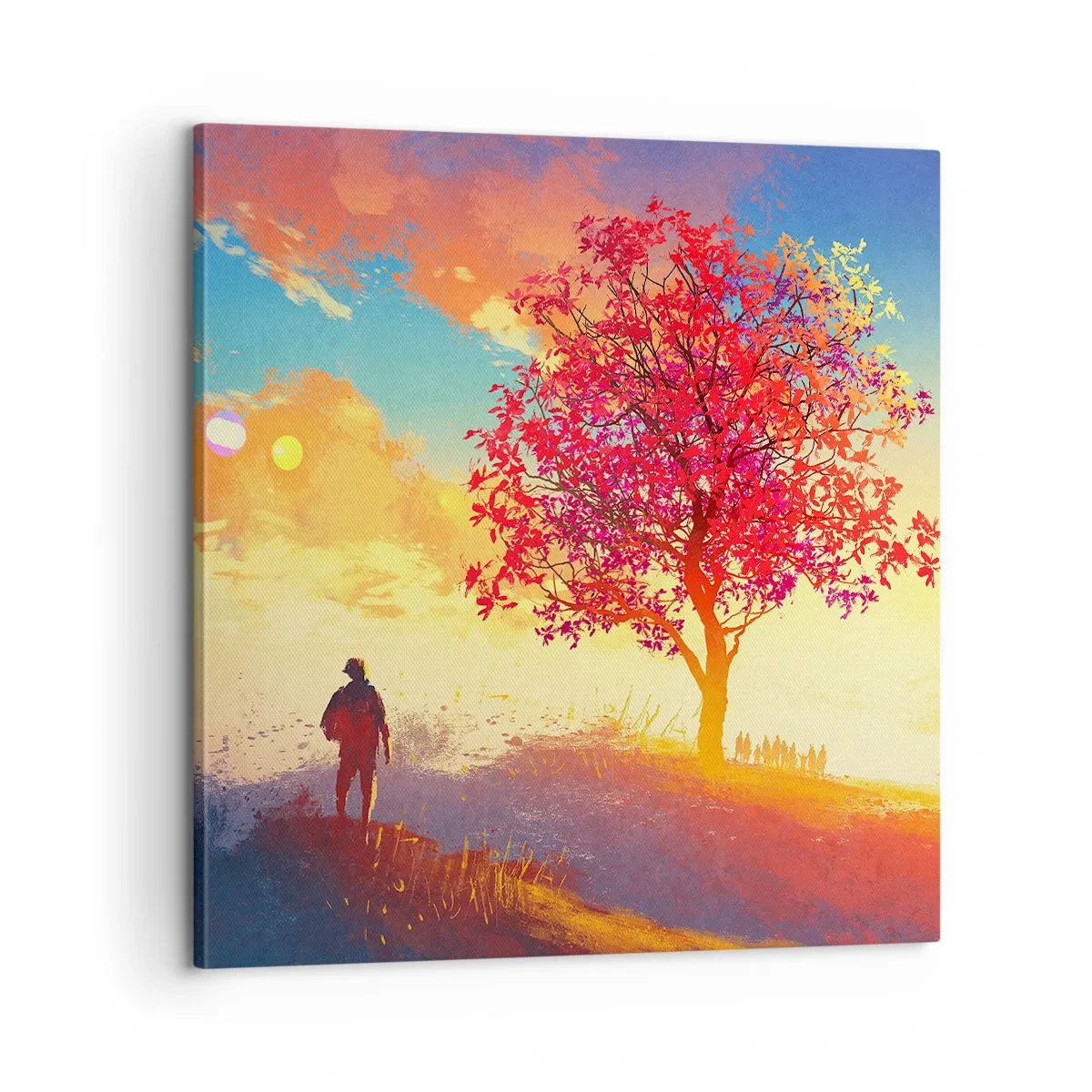 Obraz na plátně - Poutník u cíle - 60x60 cm